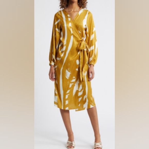 Diarrablu Lala Long Sleeve Wrap Dress Large - Picture 1 of 8